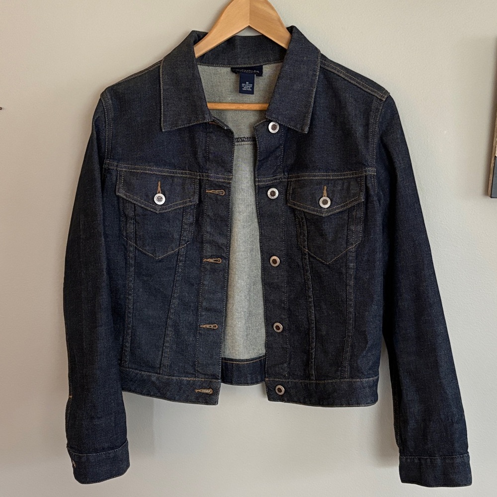 Ann Taylor - Dark Blue Stretch Jean Jacket